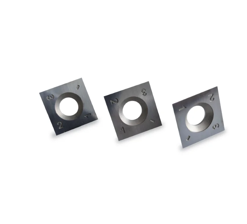 14x14x2.0mm Woodworking Knife Blades Square Tungsten Carbide Reversible TCT Planer Knives