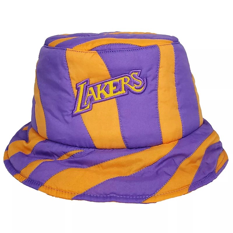 LA Large Bucket Hat Cap Embroidery Logo Purple Men Women Top Quality Custom Made 2025 New Embroidered Hats
