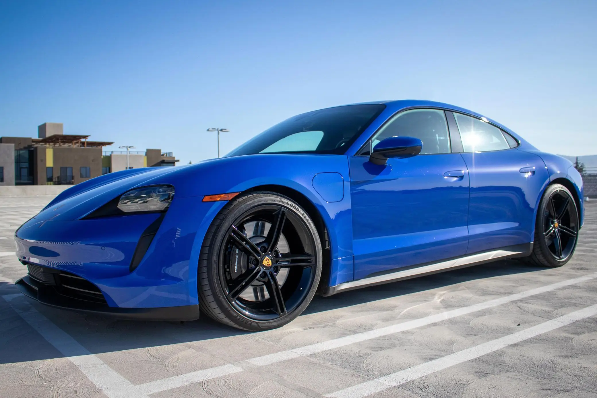 USED 2022 Pors-che Taycan 4S Paint-to-Sample Nogaro Blue AWD Performance Battery Plus Dual Electric Motors Engine