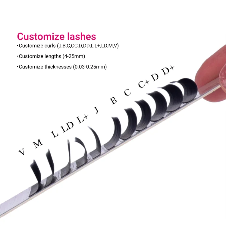 CharmLash velvet eyelashes 0.03 0.05 0.07 matte black lash trays super soft lash extensions vendors private label wholesale
