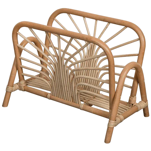 High Quality Rattan Magazine Rack Storage Basket Storage For Magazine And Book OEM Acceptable Custom from Vietnam