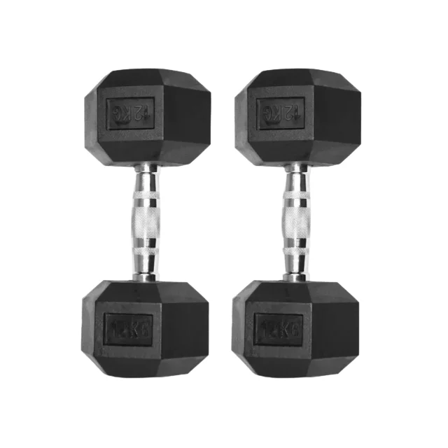 Direct Factory customized Cast iron rubber coated Weight lifting Hex Dumbbells Unisex Gym Fitness Powerlifting Hexagon Dumbbell