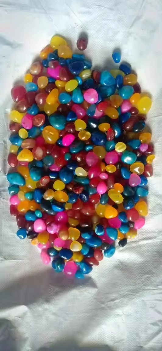 High Quality Tumbled Stone Agate Polished Pebbles Mix Onyx Round Pebbles Mix Color Onyx Stone for Home Decor