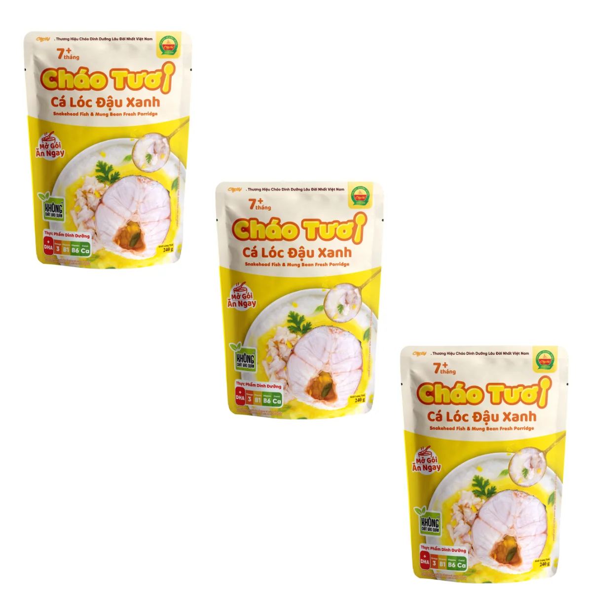 Top grade Snakehead Fish & Mung Bean Fresh Porridge ready to eat breakfast Variety flavors baby food meal made in Vietnam