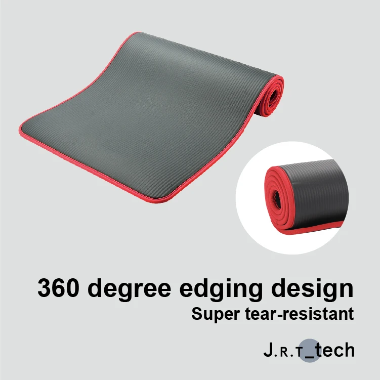 JRT custom logo 8/10/15mm thickness high quality workout durable eco friendly NBR yoga mat
