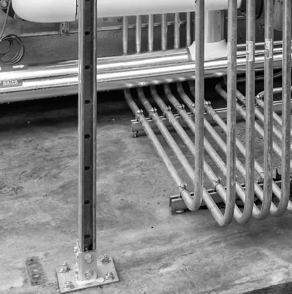 3-in. Steel Angled Single Channel Strut Mounting Bracket Steel Square Post Base Connector construction tools sturdy heavy duty