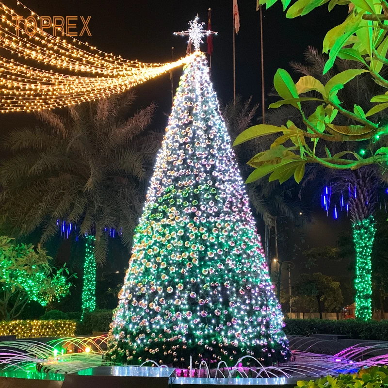 Outdoor waterproof programmablemotif light luxury interactive giant indoor white twinkly smart christmas tree with led lights