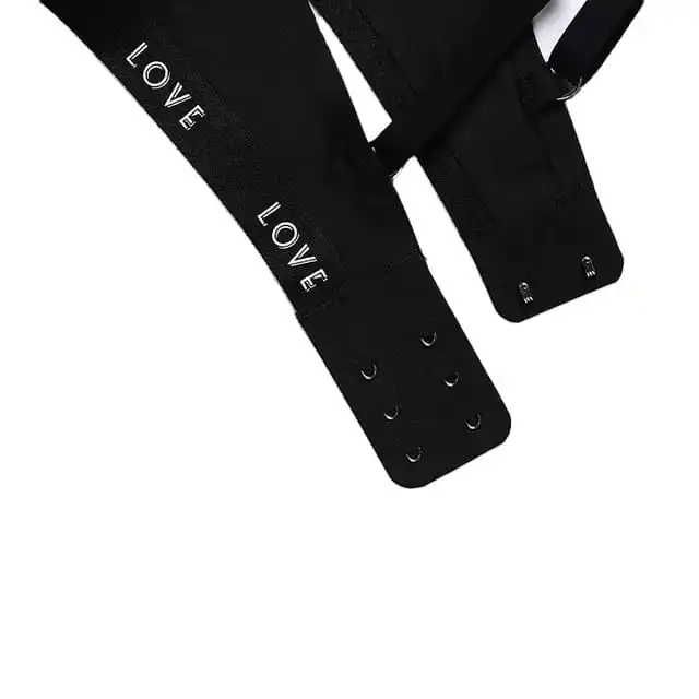 OEM Custom Logo Letter Printing Sports  Cotton Fitness Thong Underwear Women Sexy Panties and Push up Bra Set Swimwear Beachwear