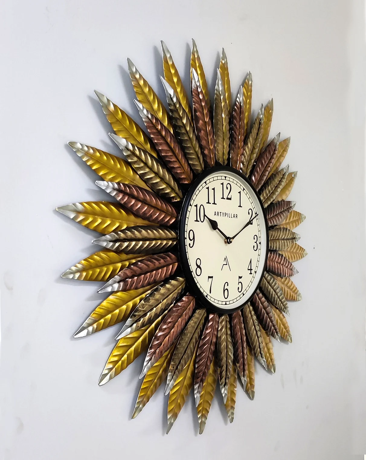 home decoration large iron silent quartz antique vintage decorative 3d metal wall clock home decor for living room