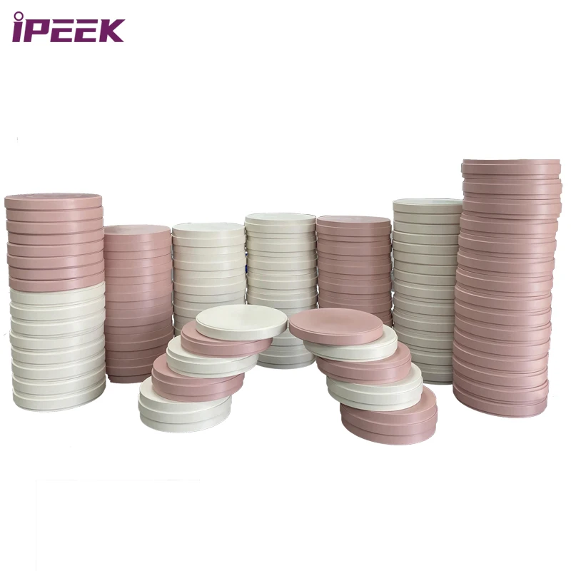 IPEEK зуб стоматологический 98 мм белый натуральный желтый гингива полиэстерон PEEK блок диск без диска для CAD CAM
