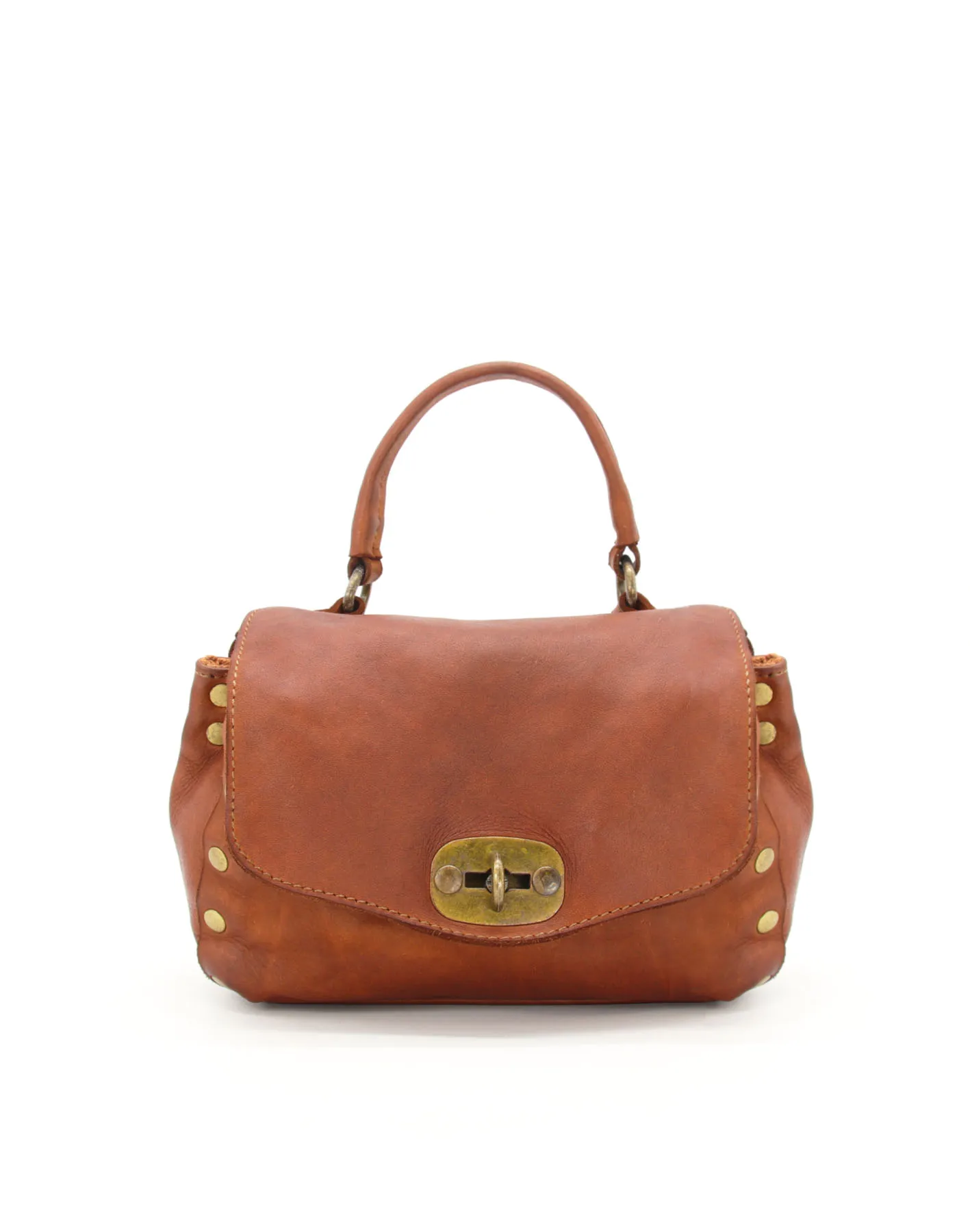 We409 мини-Сумочка для женщин в итальянской коже с заклепками повседневного использования течение всего сезона