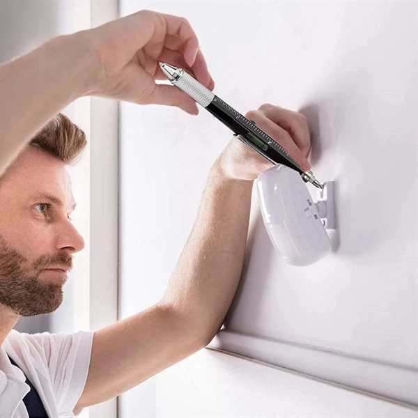 Stylus Ballpoint Pen with Screwdriver, Ruler, and Level Gauge Multi-Tool Writing Companion Versatility at Your Fingertips