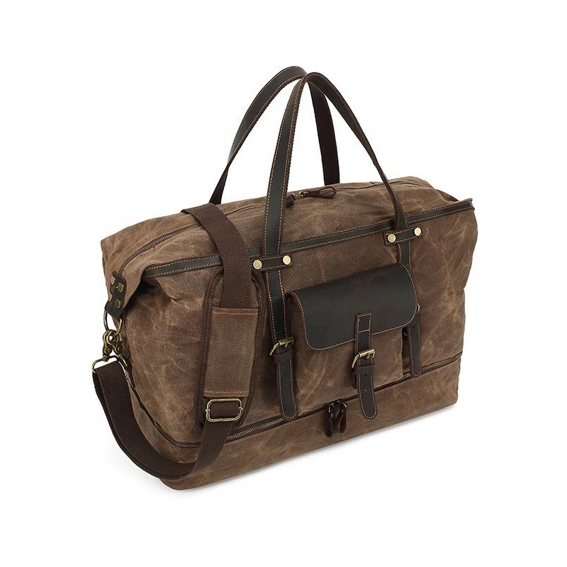 High Quality Stylish Leather Luggage Travel Bag Outdoor Men Genuine Leather Duffle Bag Luggage Bag