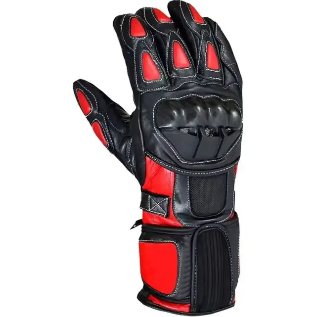 Leather Motorbike Gloves Motorcycle Riding Bike Gloves Comfortable Full Finger Motorbike Summer Gloves