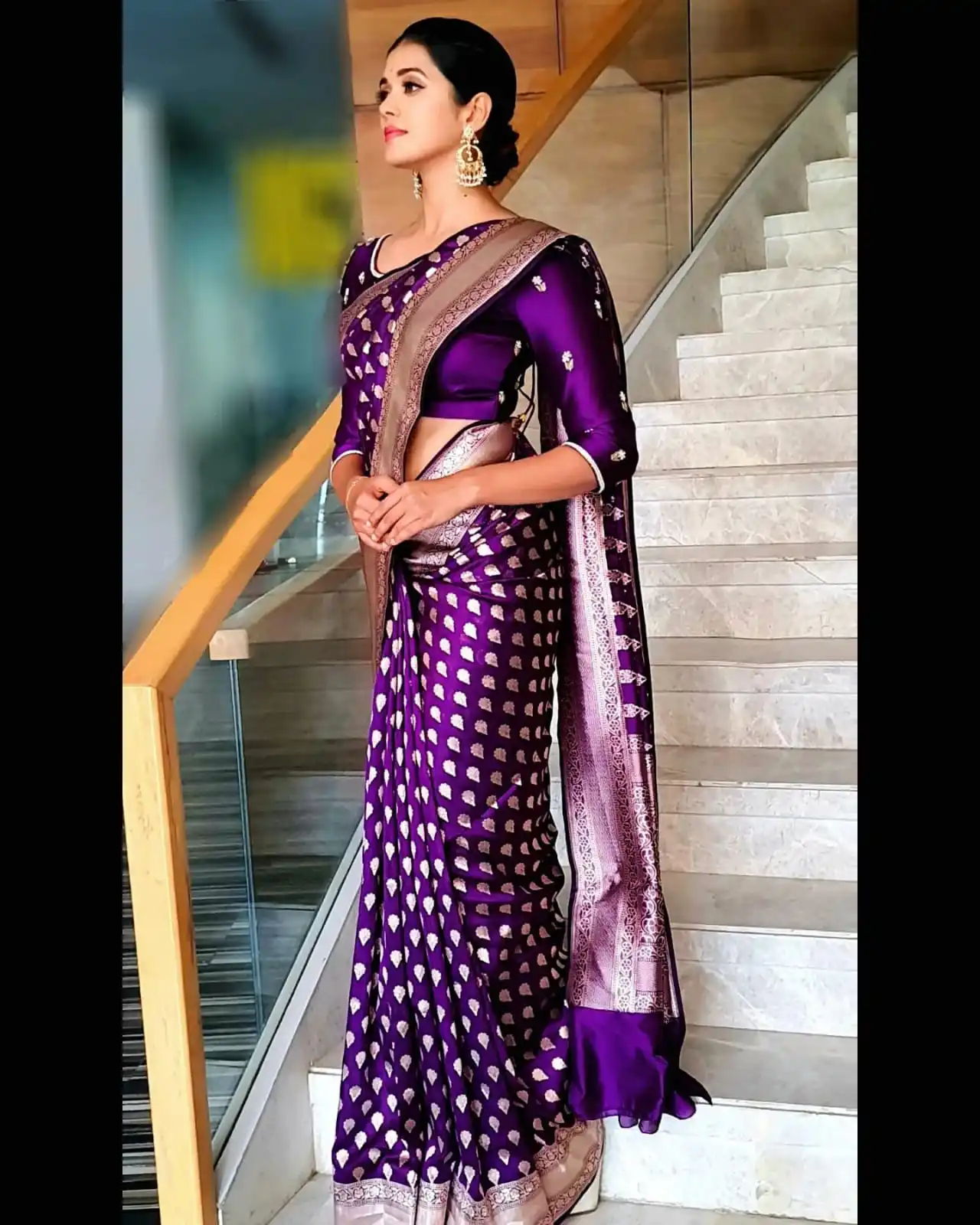 New fashionable party wear banarsi silk saree with blouse piece indian women wear sari cheap low price wholesale surat