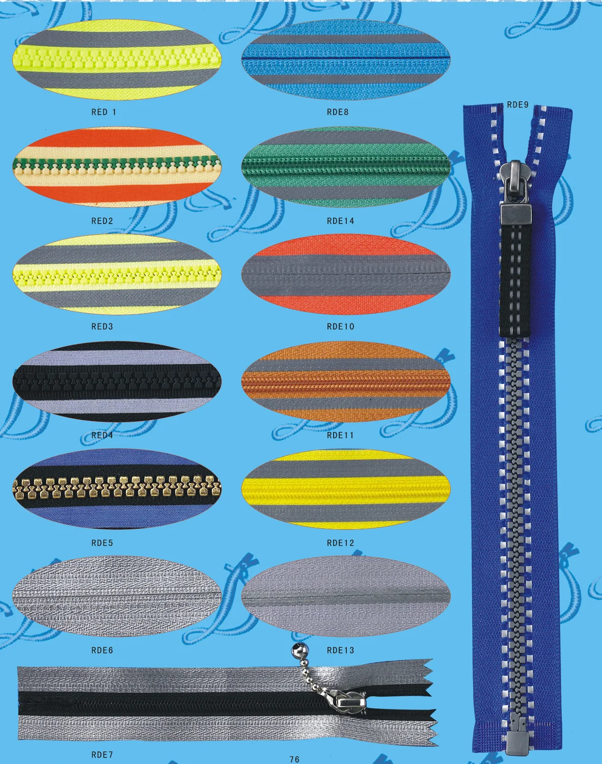 OEKO-TEX REFLEX LINE ZIPPERS