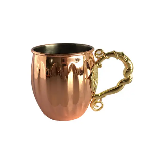 Copper Mug High Standard Custom Double Vacuum Copper Mule Mug from Indian Exporter