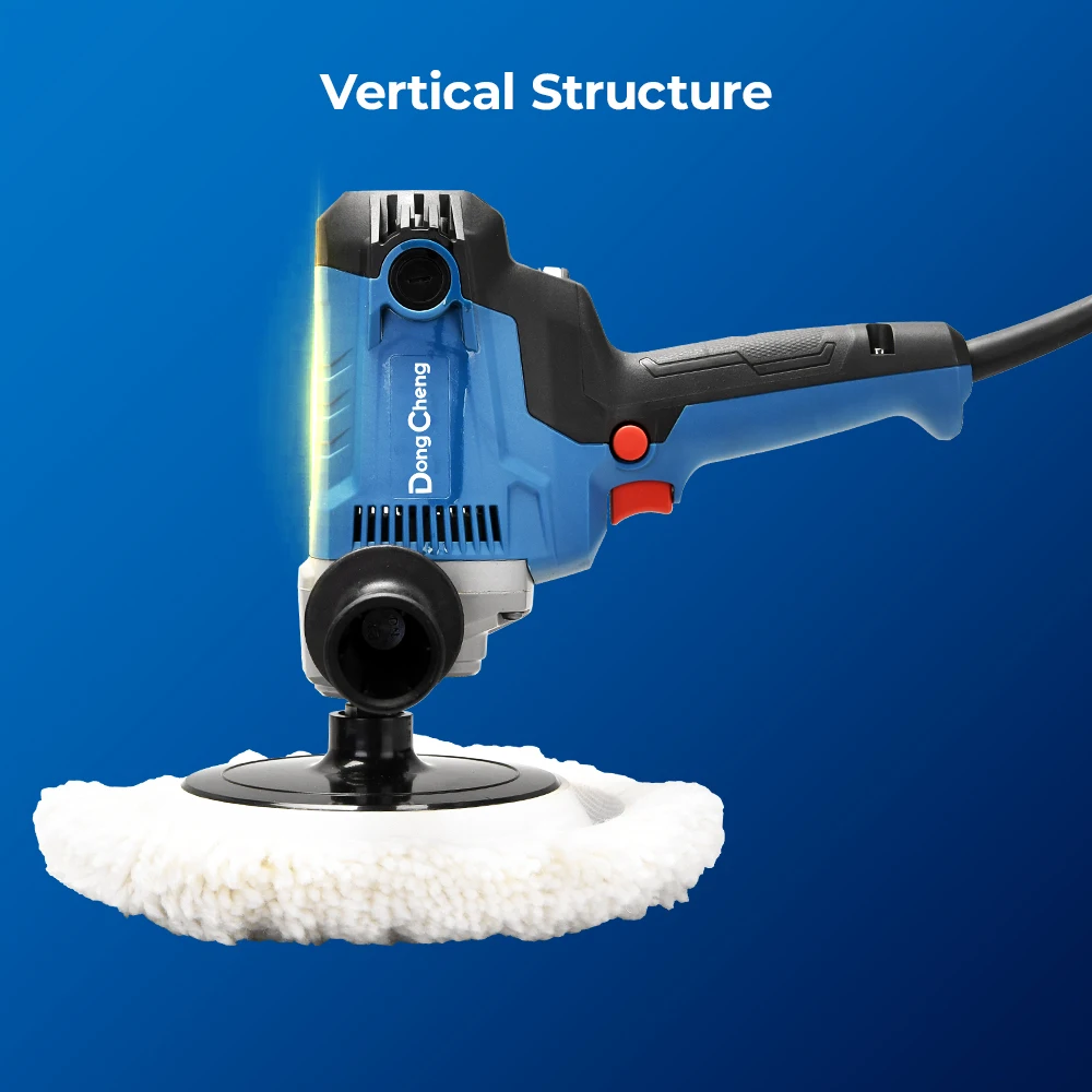 Dongcheng Adjustable Speed 180mm 950W Vertical Structure Mini Car Polisher Tools
