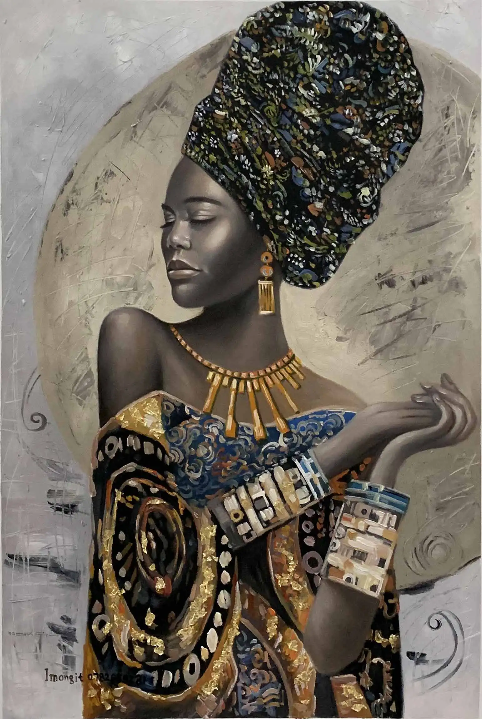 handle chinese abstract nude art body painting supplies