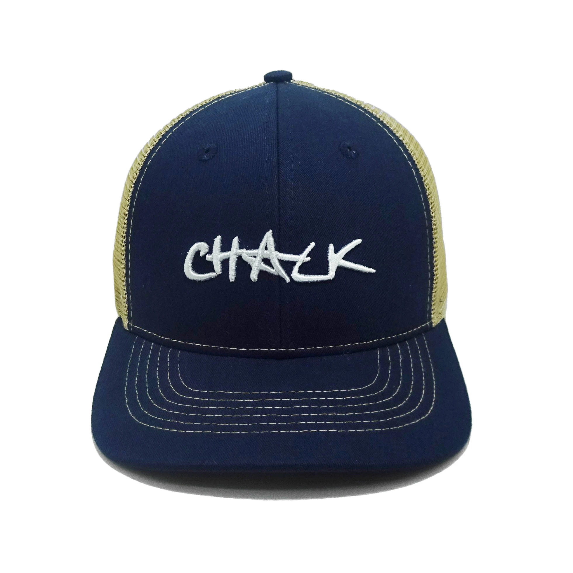 Chalk 3D Embroidered Logo Mid-Profile Pre-curved BrimTrucker Hats Hip Hop Style Gorras Custom Business Name Logo Sport Hats