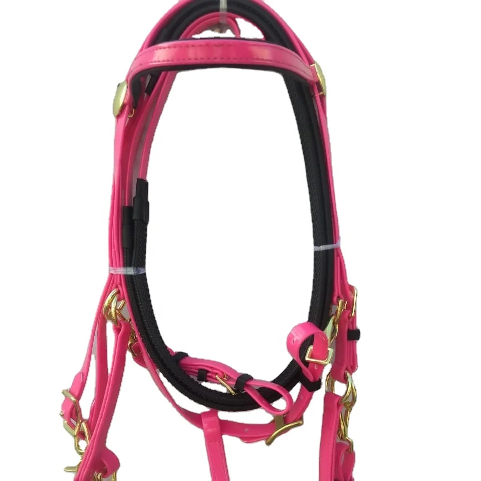 Pink Horse pvc bridle seasonal Made Cheap Price Free Sample Plastic horse bridle  bridle With Lightweight controller all colors