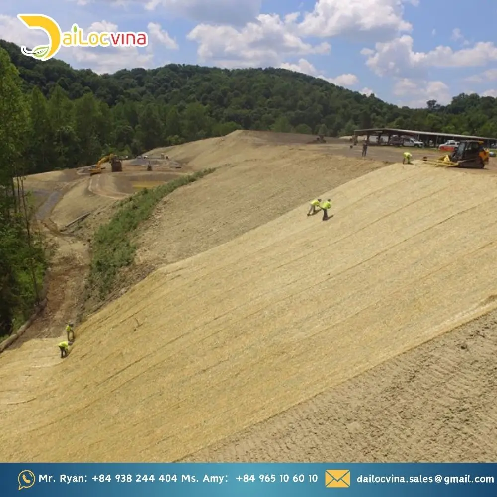 Кокосовая сетчатая сетка биоразлагаемый коврик для борьбы с эрозией во Вьетнаме