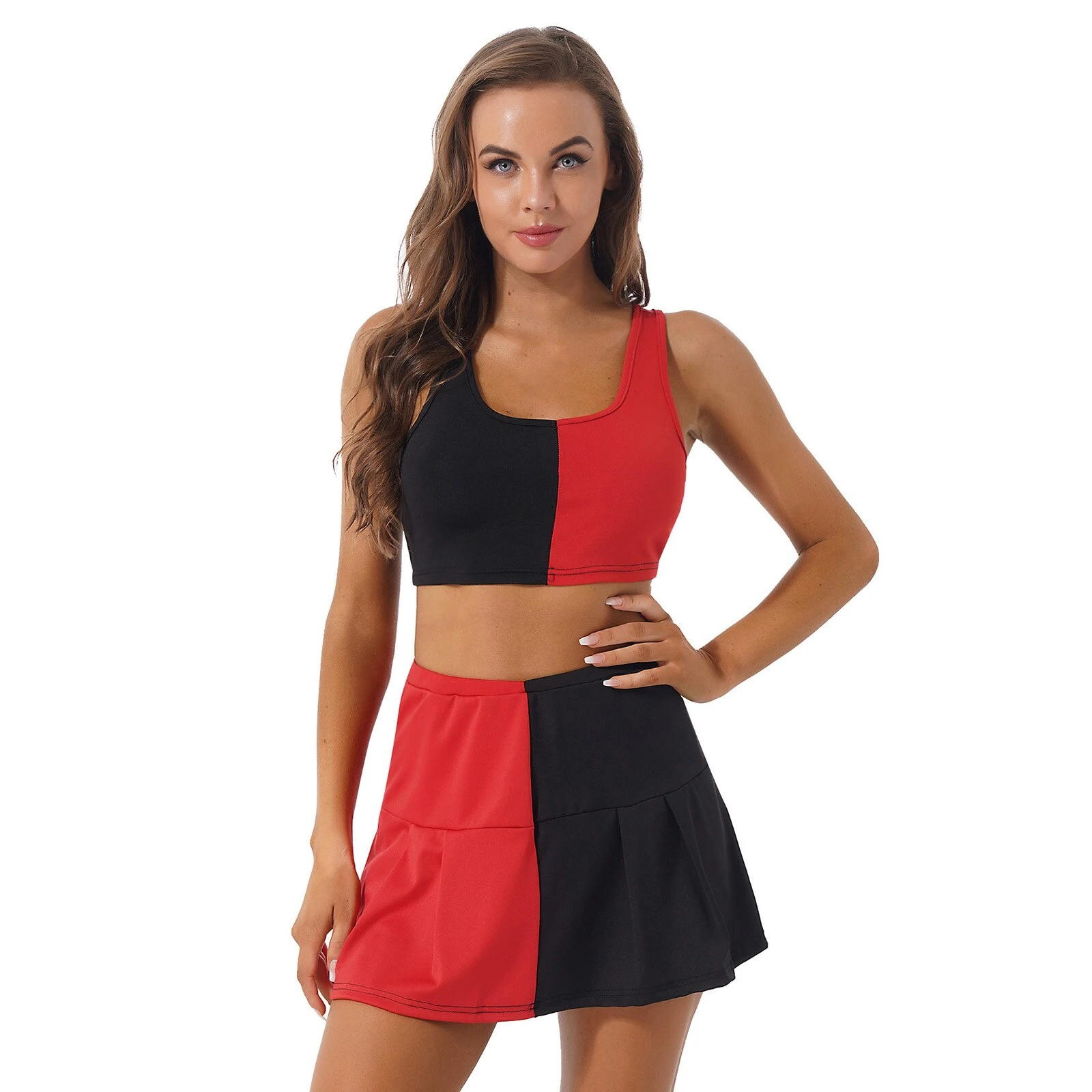 Новинка модный кроп-топ Cheer Dance униформа для чирлидинга девочек