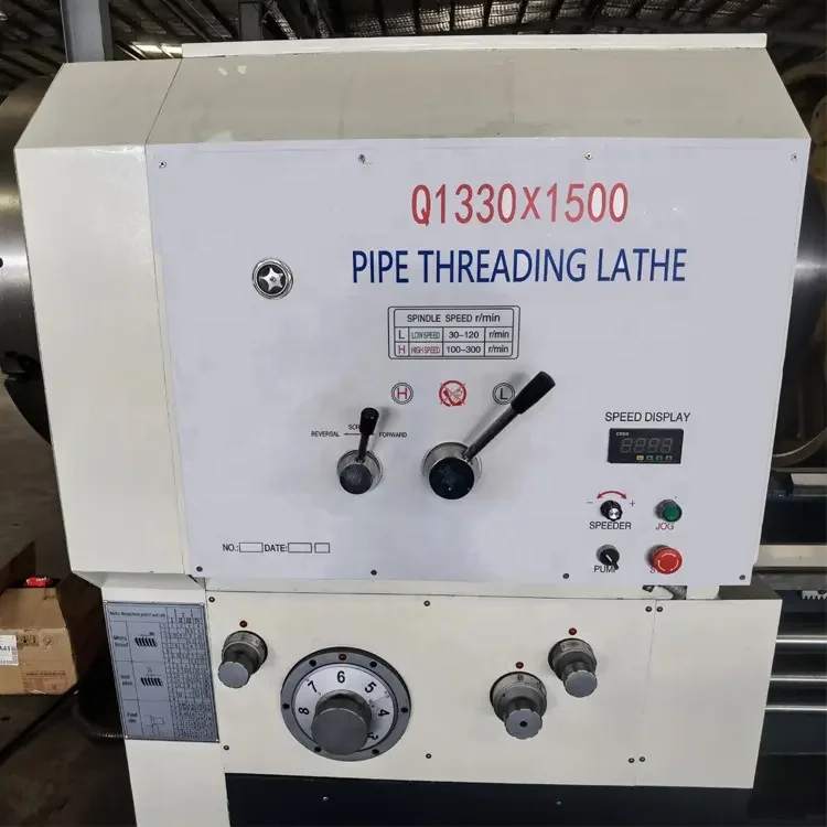 Q1330  Manual Heavy duty Oil Pipe line Threading Lathe Machine Thread Cutting Tools