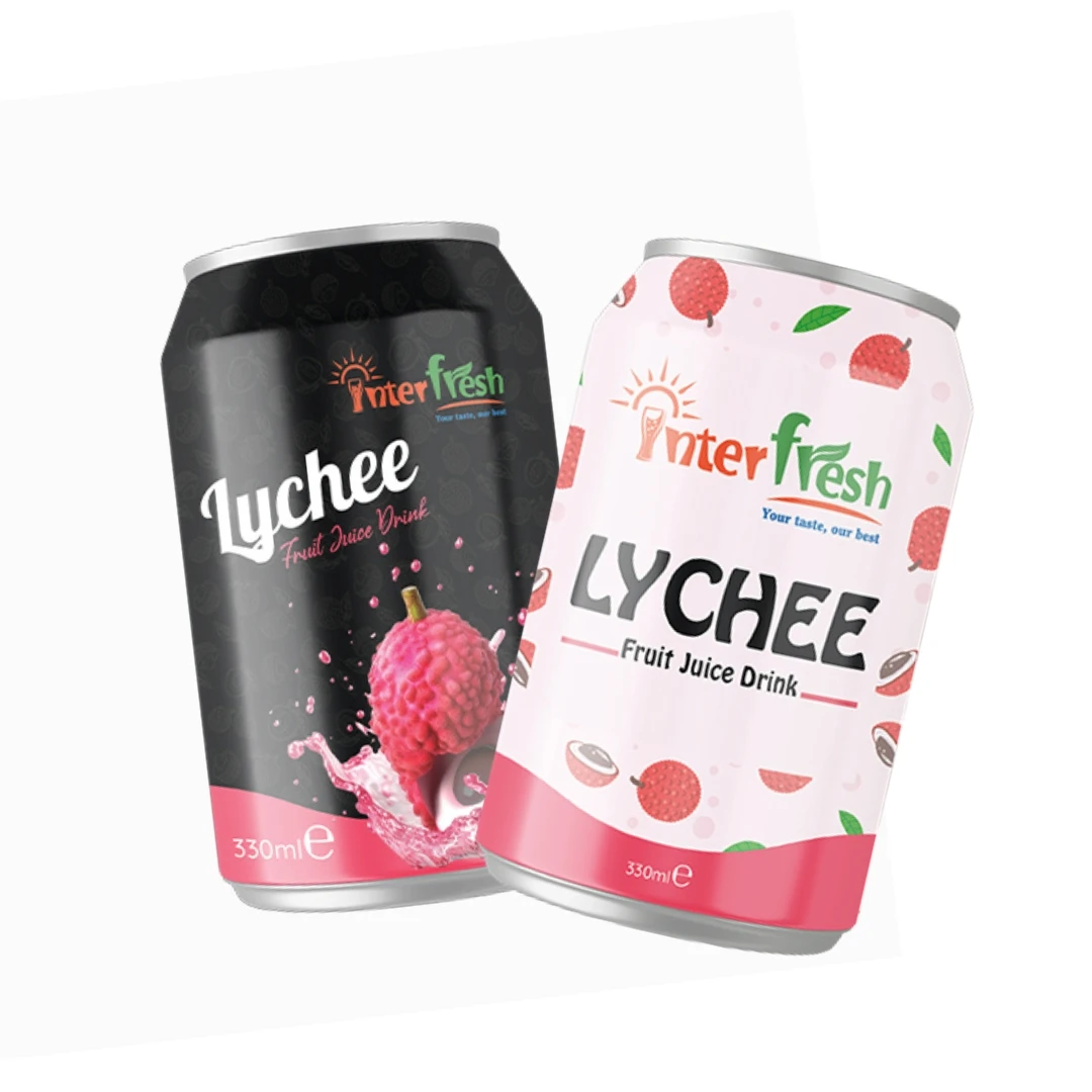 10.8 fl oz Original 100% Fruit Juice Canned Health Lychee with Pulp New Design Natural Flavored Puree Dried Style Beverages