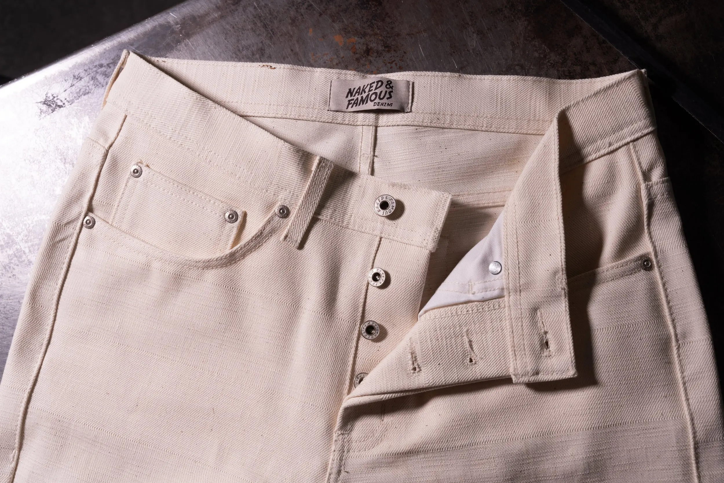 100% Pure Organic Cotton Ecru Denim Fabric