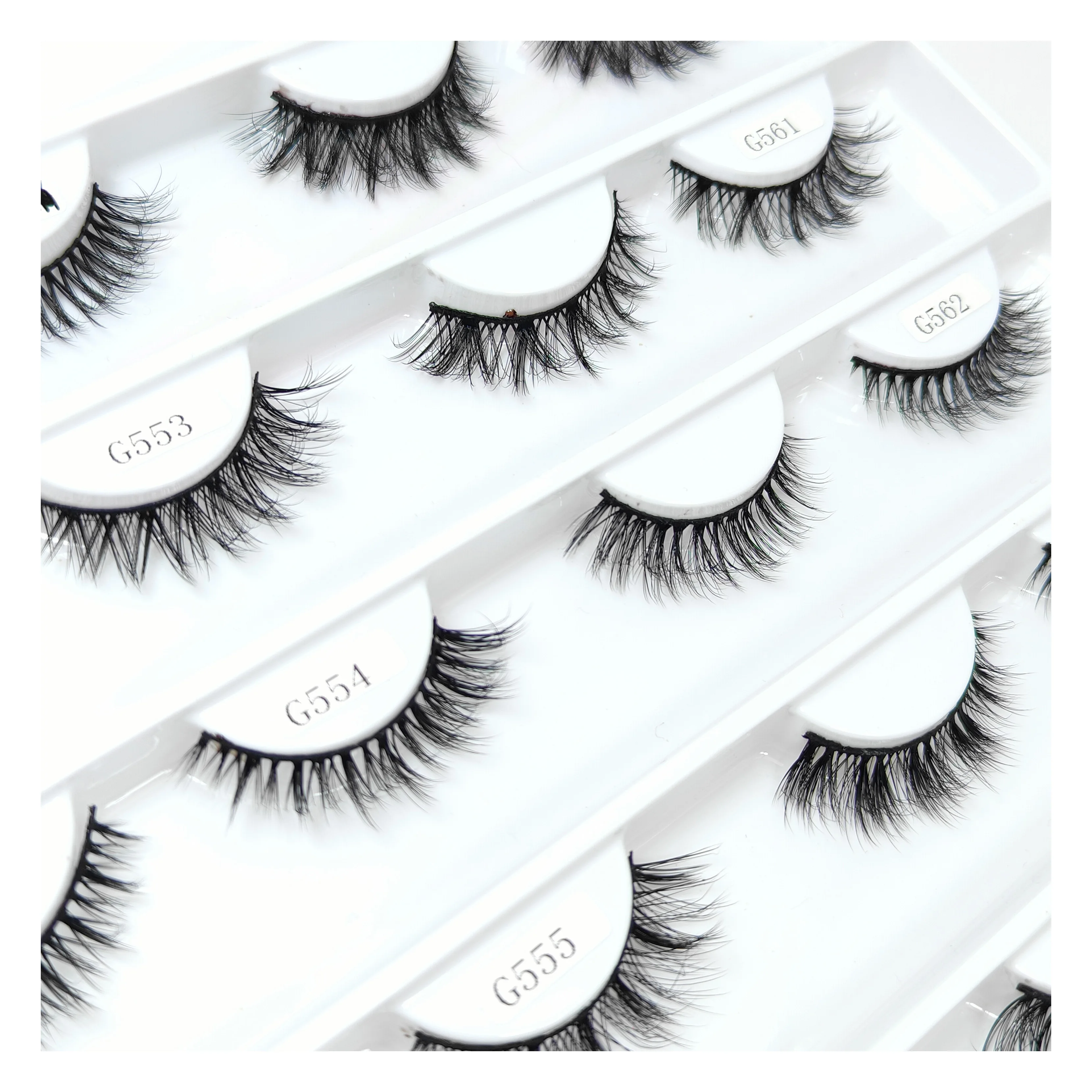 15MM 3D Silk Cat Eye Natural Eyelashes Fan Eyelashes Korean PBT Fibers False Lashes