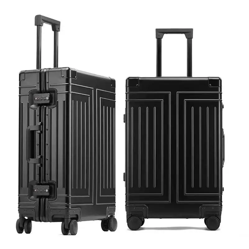 New Style All Aluminum Magnesium Alloy Luggage Large Capacity Aluminum Frame Pure Metal Suitcase Password Case