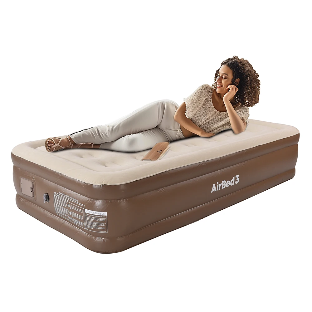 Custom 21-Hole Foldable Air Mattress with Built-in Pump Colchon Inflable Camping Portable Outdoor Inflatable Bed Home Park Use