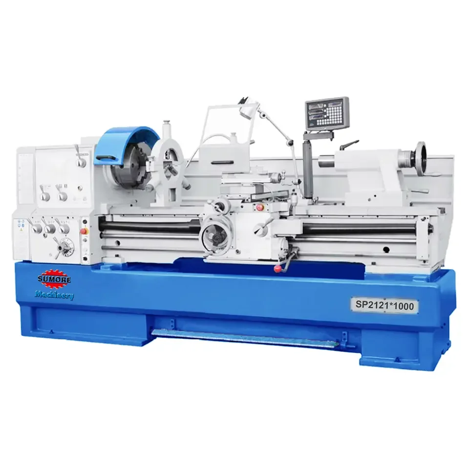 SP2121-II china bench screw-cutting hobby metal brake drum lathe swing over bed 560mm with high quality
