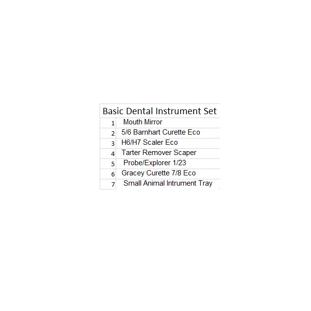 Basic Dental Instrument Set Veterinary Basic Dental Kit