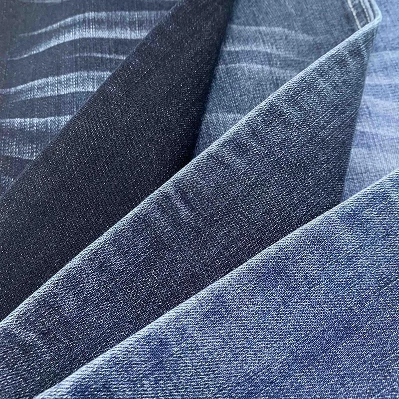 Wholesale Ready Stock Cotton Denim Yarn Dyed Denim Fabric Jeans Fabric For Coats and Pants