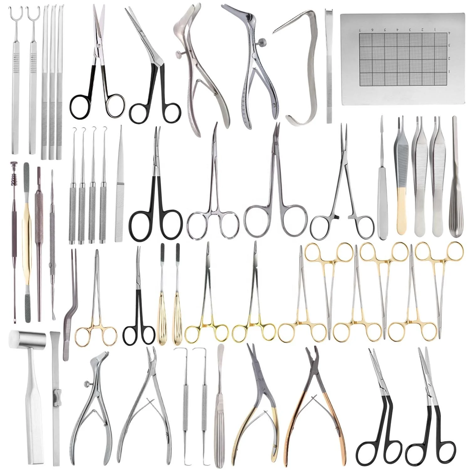 Gunter Nasal Instruments Set 53 Pcs Medical Nose Surgery ENT Plastic Major Gubisch Rhinoplasty Septoplasty Surgical Instruments