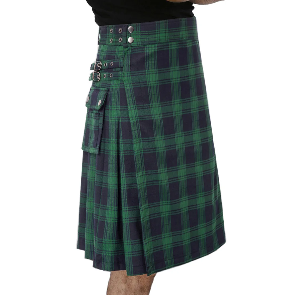 SLE02066 SD Mens Scotland Scottish National Kilt Skirt Tartan Plaided A-Line Stylish