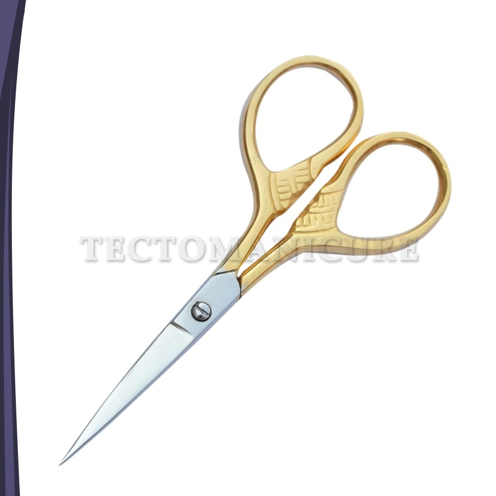 Professional Gold Platted Fancy Handle Embroidery Scissors Silver Color Blade Threading Scissors