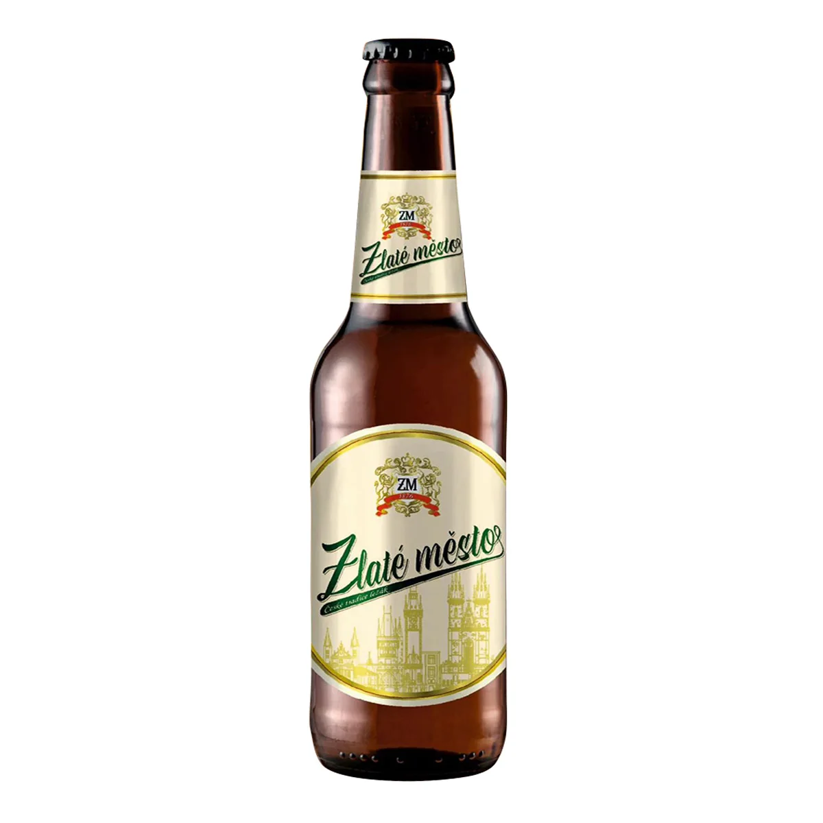 Top quality Zlate Mesto, glass bottle 0,45 L pasteurized beer from Kazakhstan