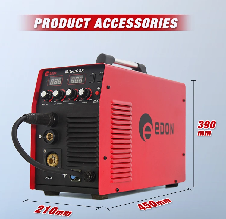 EDON professional inverter aluminum 3 in 1 mig welders soldadura mig AMG mma 250amp igbt inverter co2 mig welding machine