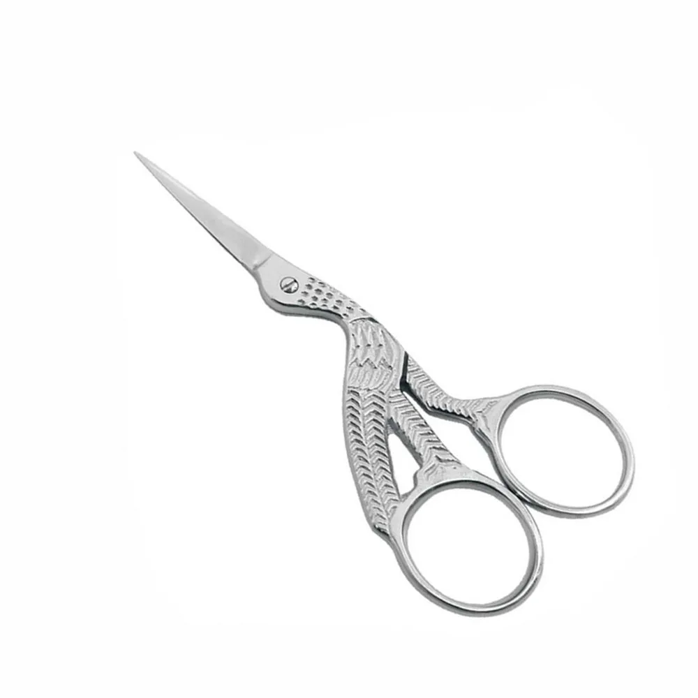 Light Weight Stainless Steel Fancy Embroidery Scissors Stork Scissors With Needle Point And Comfortable Mini Scissor