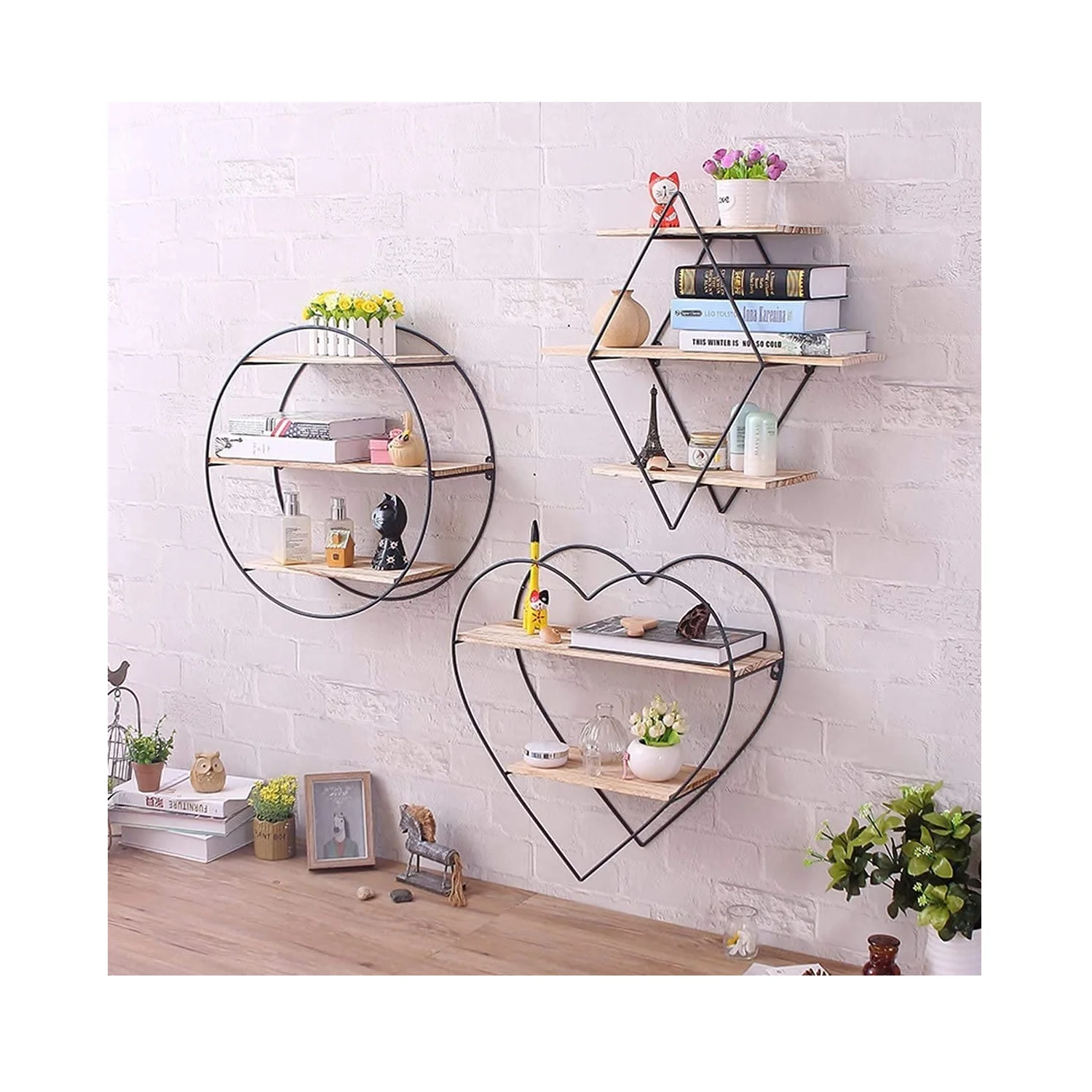 Multifunctional wood Wooden wall ledge hot selling custom wall shelves floating shelves for bedroom living Room