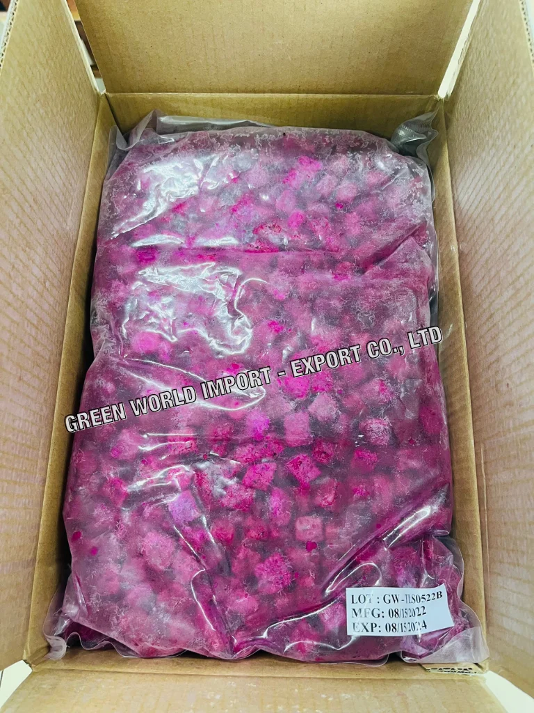 DELICIOUS FROZEN DRAGON FRUIT FROM 100% FRESH DRAGON FRUIT - HIGH QUALITY FROZEN PITAYA FROM VIETNAM - SLIMMING AND HEALTHY