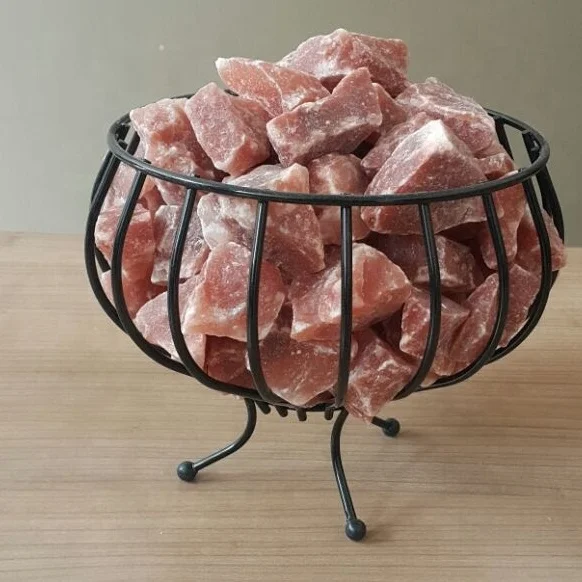 100% Pure Himalayan Salt Chunk Lamp with Iron Basket Available in Wholesale Price With Excellent Quality