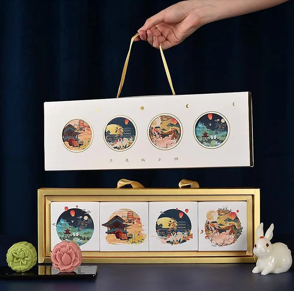 TH CB-186 Customized designed Gift Box Moon Cake Cookies Cupcake Baking Boxes for Moon Festival