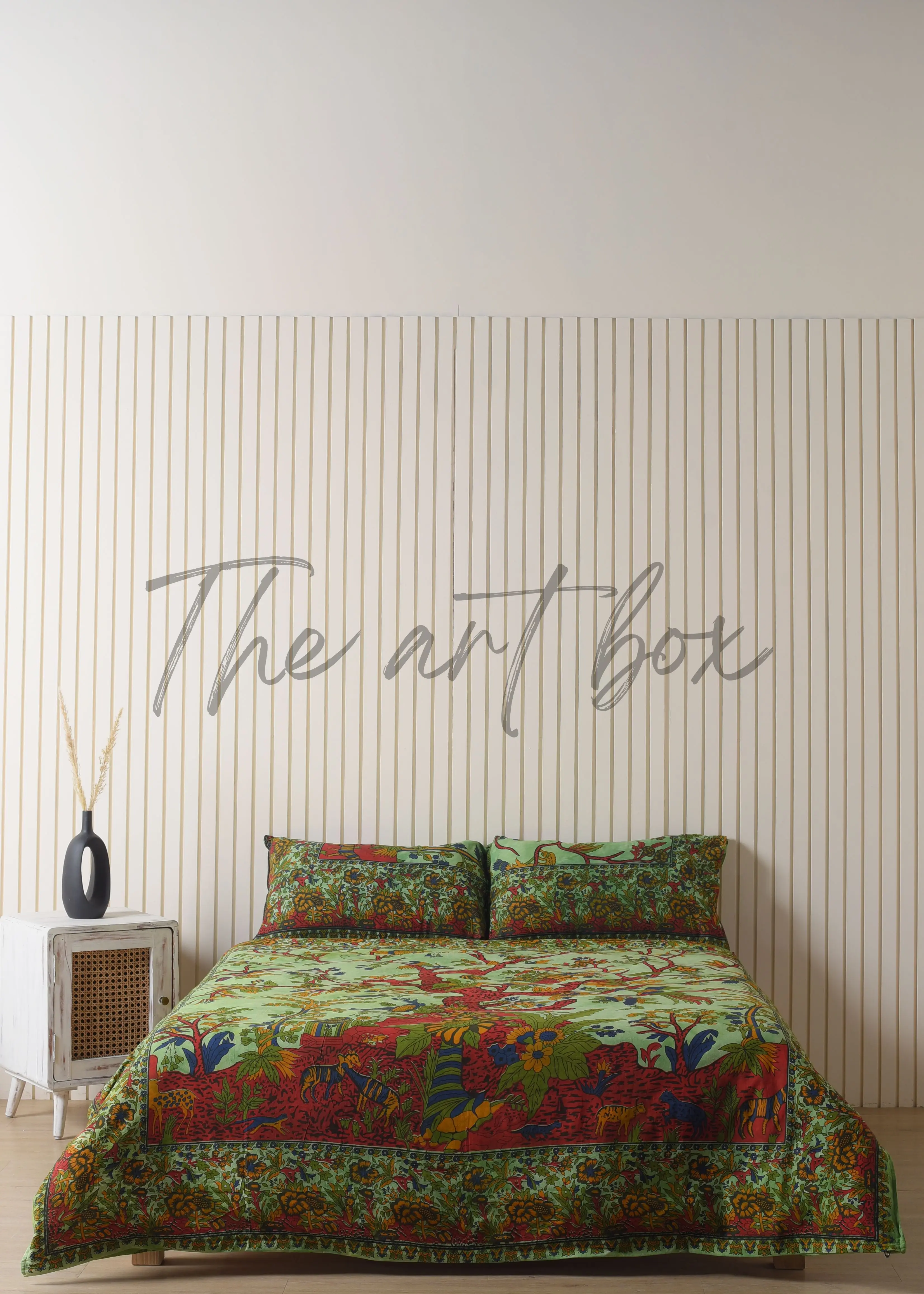 Tree Of Life Mandala Cotton Bedsheet Set With Two Pillow Cover Bedspread Bedding Set Multiple Color Bed Coverlet Mattress