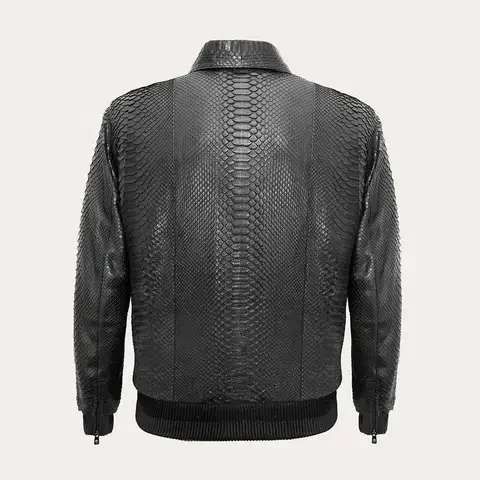 New Leather Alligator Skin Embossed Jacket Removable Collar Fur Exotic Crocodile Leather Genuine Cowhide Fashion Leather Jackets