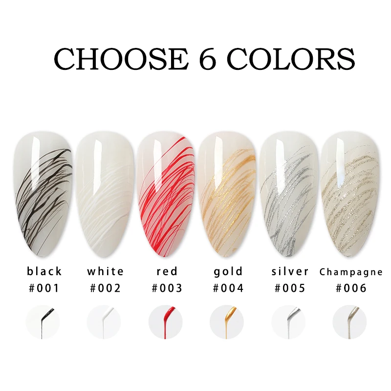 HOT selling Wholesale Nail Supplies Salon UV Gel Polishing Nail Art Painting Brushed Gel Spider Gel
