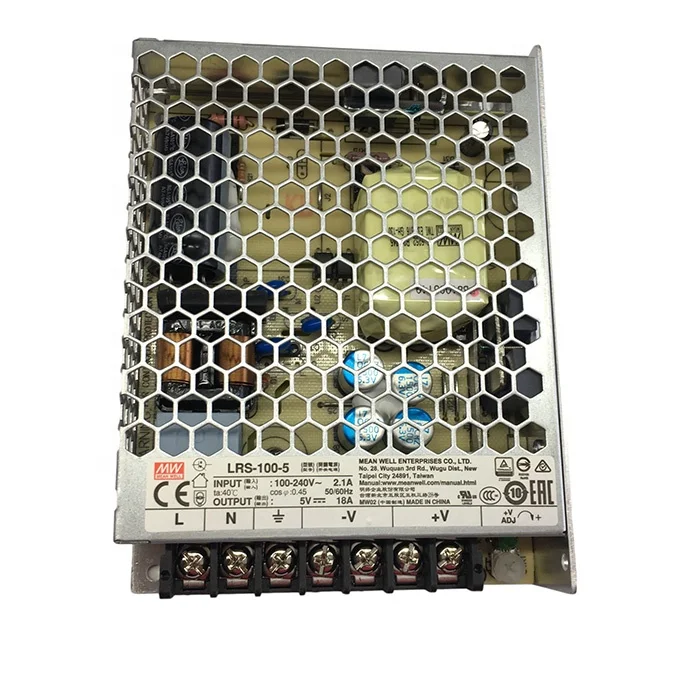 MeanWell LRS-100-5 5V 18A Single Output PSU 90w DC Closed Frame Industrial power supply